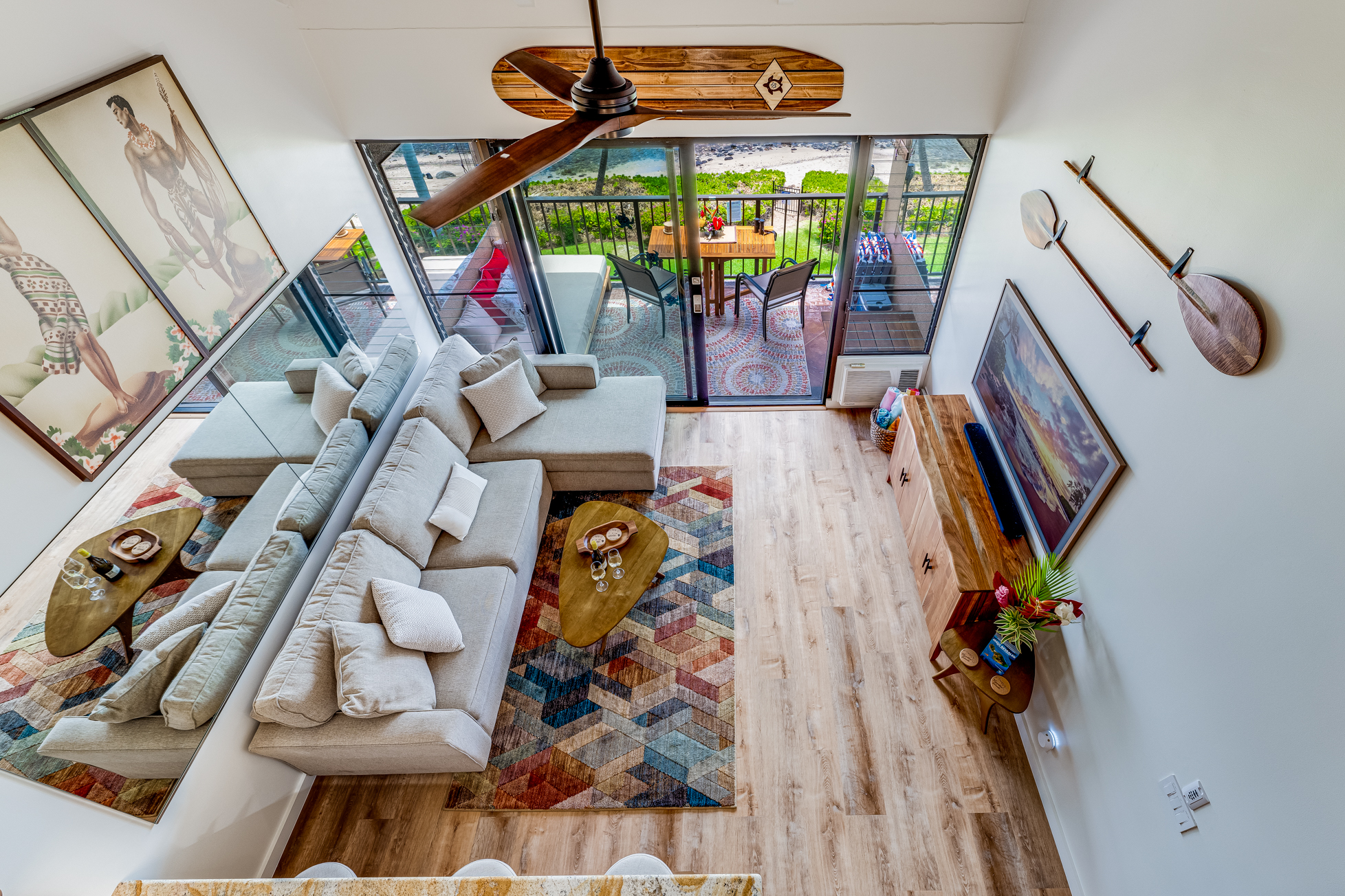 Living room top view